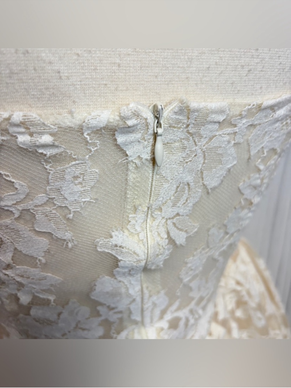 NWT MISS ROSIER Boutique Euphemia Cream White Floral Lace Mini Dress - Picture 11 of 14